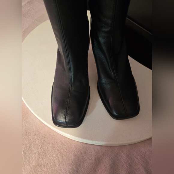 19 - Zara Black Over the Knee Boots - Picture 7 of 10
